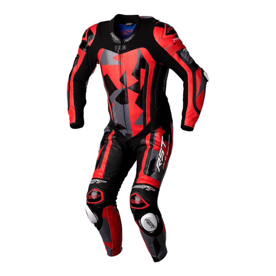 RST Pro Series Airbag Leather Suit Camo Red Module Moto